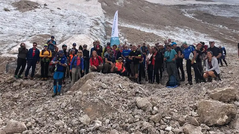 Il raggiungimento della fronte del ghiacciaio - © www.giornaledibrescia.it