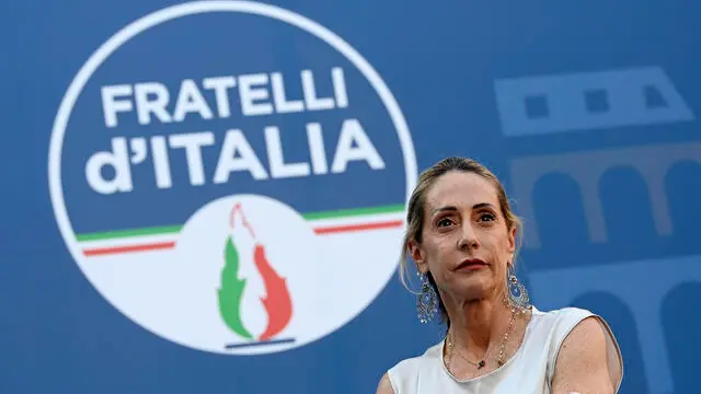 Arianna Meloni durante la Piazza Italia, la festa di Fratelli d Italia a Piazza Vittorio a Roma, 4 luglio 2024. ANSA/RICCARDO ANTIMIANI