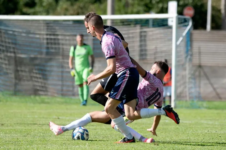 SPORT CALCIO VOBARNO PROMOZIONE VOBARNO PAVONESE NELLA FOTO CHIMINI E TANGHETTI DEL VOBARNO E SELMANI DELLA PAVONESE 15-09-2024 PIERPAOLO PAPETTI AGENZIA NEWREPORTER