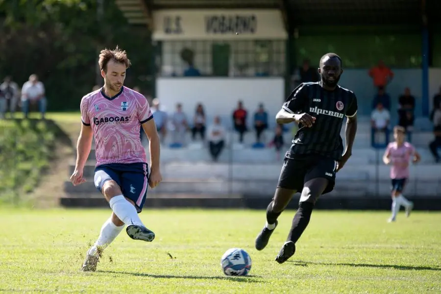 SPORT CALCIO VOBARNO PROMOZIONE VOBARNO PAVONESE NELLA FOTO BOSCHIROLI DEL VOBARNO E FAYE DELLA PAVONESE 15-09-2024 PIERPAOLO PAPETTI AGENZIA NEWREPORTER