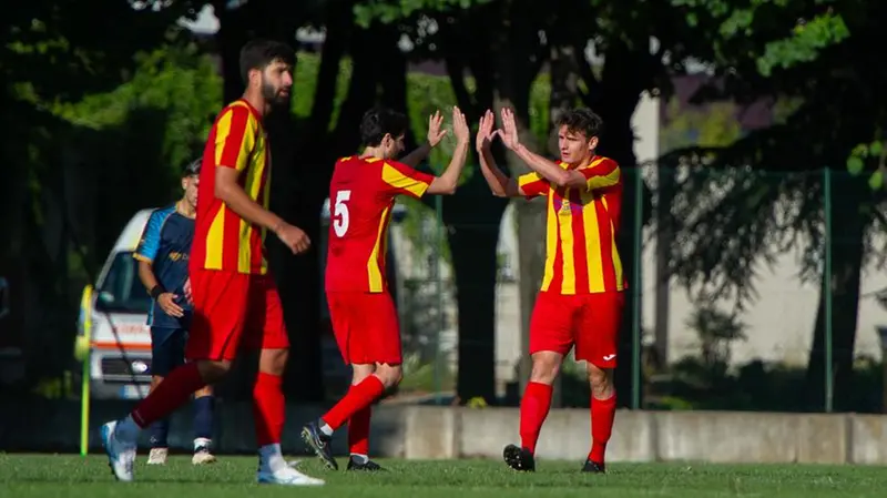 Sport Calcio Chiari Prima Categoria  Chiari - Castrezzato nella foto esultanza chiari 15/09/2024 mazzocchi@newreporter