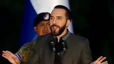 epa11607469 The President of El Salvador, Nayib Bukele, delivers a speech for the 203th anniversary of El Salvador Independence Day in San Salvador, El Salvador, 15 September 2024. EPA/Rodrigo Sura