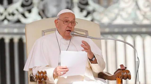 Pope Francis during weekly General Audience in Saint Peter's Square, Vatican City 18 September 2024. ANSA/FABIO FRUSTACI