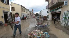 Inondazioni in Emilia-Romagna. Traversara frazione del Comun di Bagnacavallo devastato dalla rottura del fiume Lamone. Foto Fabrizio Zani/Pasquale Bove