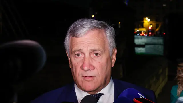 Italy's Minister for Foreign Affairs Antonio Tajani talks to the Media on occasion the Nato Quint working dinner, in Paris, France 19 September 2024. ANSA/GIUSEPPE LAMI