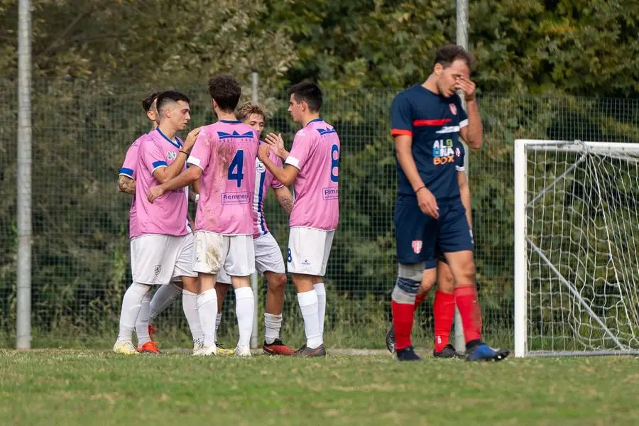 SPORT CALCIO PRIMA CATEGORIA LA SPORTIVA OME BORGOSATOLLO nella foto ESULTANZA GOL GALANTE 3-0 DELUSIONE BORGOSATOLLO 22-09-2024 pasquali@newreporter