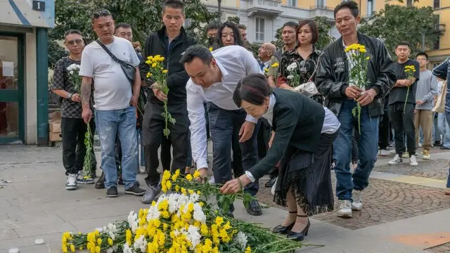 Commemorazione per le vittime nel rogo doloso di via Cantoni, presenti Ignazio La Russa/Marco Granelli e autorità consolari cinese, 22 Settembre 2024, Ansa/Andrea Fasani