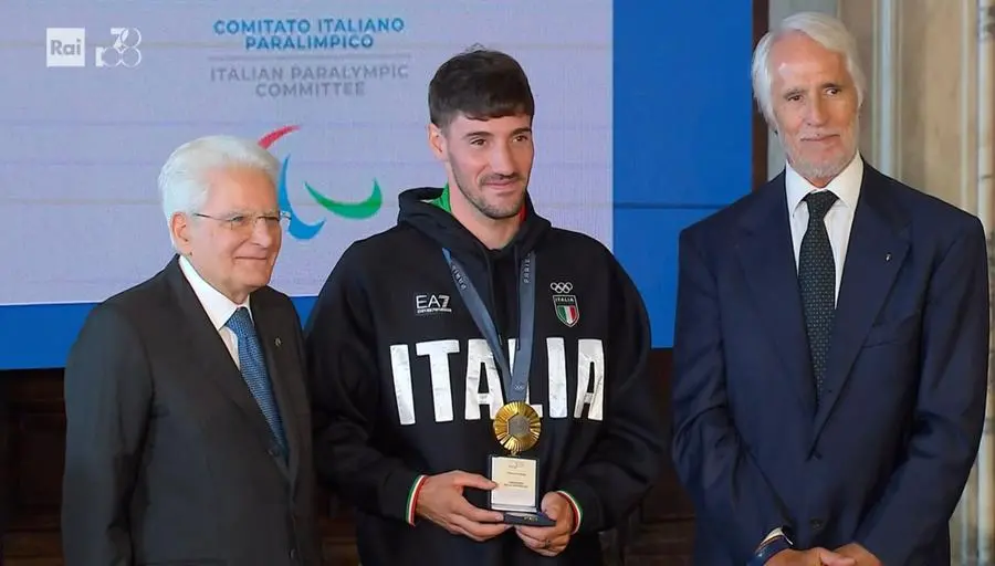 Al Quirinale la cerimonia di Restituzione della bandiera italiana olimpica con gli atleti olimpici e paralimpici bresciani