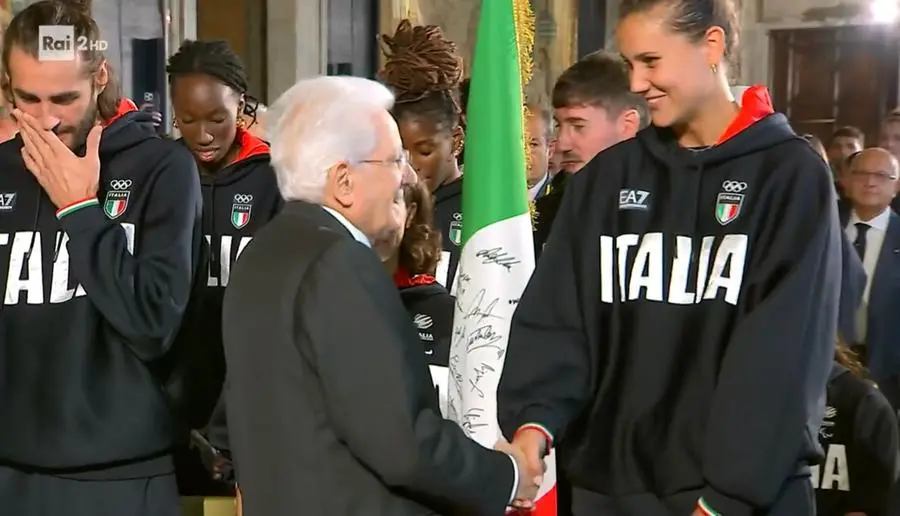 Al Quirinale la cerimonia di Restituzione della bandiera italiana olimpica con gli atleti olimpici e paralimpici bresciani