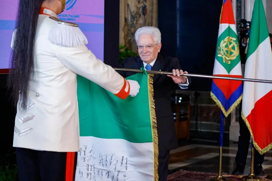 Al Quirinale la cerimonia di Restituzione della bandiera italiana olimpica con gli atleti olimpici e paralimpici bresciani