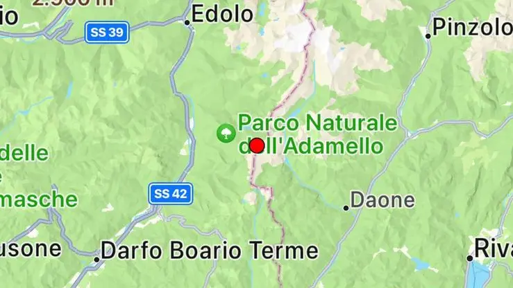 L'epicentro del terremoto