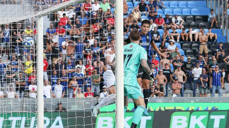 La rete di Moncini contro il Pisa © www.giornaledibrescia.it