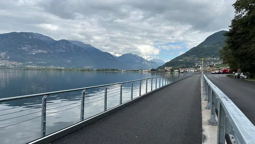 La ciclabile a sbalzo a Pisogne