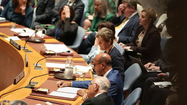 epa11625192 United States Ambassador Robert A. Wood speaks at a United Nations Security Council meeting on the escalation in fighting in Lebanon between Israel and Hezbollah during the United Nations General Assembly at U.N. headquarters in New York, U.S., September 25, 2024. EPA/STEPHANI SPINDEL