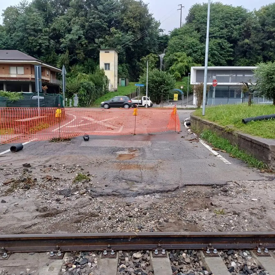 Esondazione del torrente a Darfo