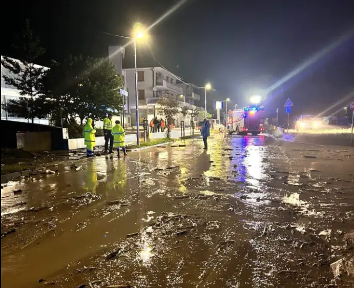 Esondazione del torrente a Darfo