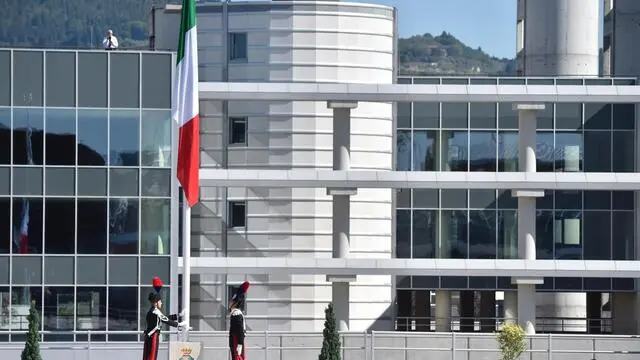 Un momento dell'inaugurazione della Scuola marescialli dei Carabinieri a Firenze, 24 settembre 2016. ANSA/MAURIZIO DEGL INNOCENTI