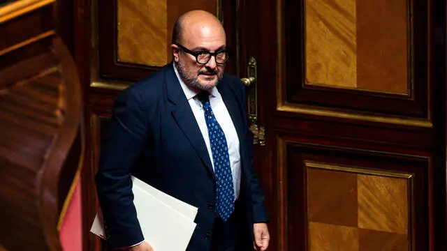 Il ministro della Cultura Gennaro Sangiugliano in aula al Senato durante il Question Time, Roma, 20 luglio 2023. ANSA/ANGELO CARCONI