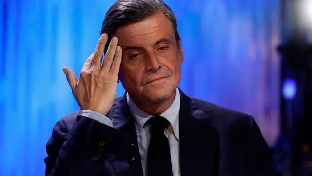 Il segretario di Azione Carlo calende negli studi televisivi LA 7, 19 settembre 2024 ANSA/MASSIMO PERCOSSI