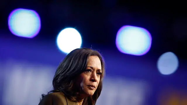 epa11633205 Democratic presidential candidate US Vice President Kamala Harris speaks during a campaign rally in Las Vegas, Nevada, USA, 29 September 2024. Harris is running against former US President and Republican nominee Donald Trump. EPA/CAROLINE BREHMAN