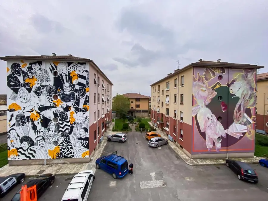 I nuovi murales di Agus Rùcula e Nsn997 in via Morosini