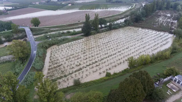 Campi allagati nei pressi di Castel Bolognese LUOGO/ 19 settembre 2024 ANSA/MAX CAVALLARI