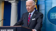 epa11642397 US President Joe Biden delivers remarks to the news media during the daily briefing in the White House press briefing room at the White House in Washington, DC, USA, 30 September 2024. President Biden responded to questions on the economy, the election and support for Israel. EPA/SHAWN THEW