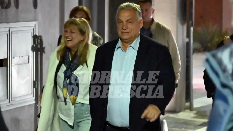 Viktor Orbán a Clusane per mangiare la tinca al forno