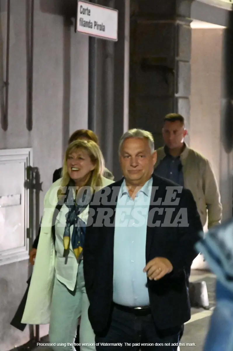 Viktor Orbán a Clusane per mangiare la tinca al forno