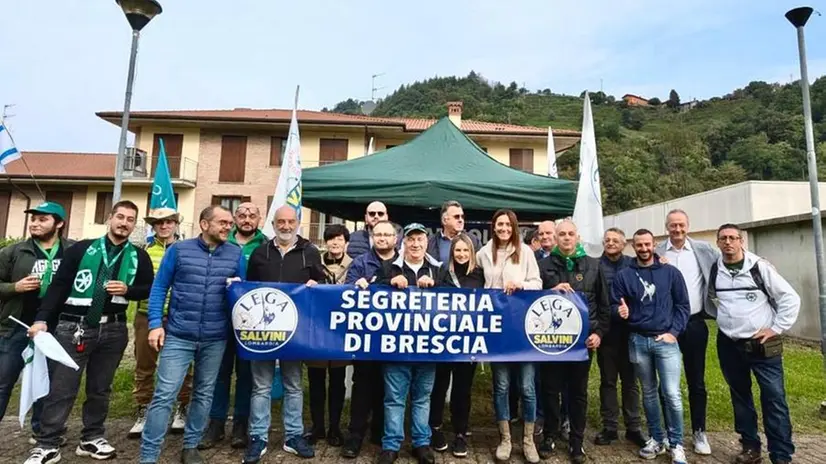 La delegazione bresciana a Pontida - © www.giornaledibrescia.it