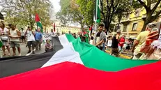 Manifestazione pro Palestina a Torino, 31 agosto 2024 ANSA/ALESSANDRO DI MARCO