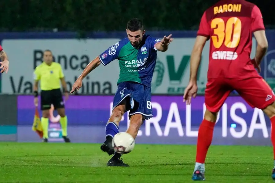 SERIE C CALCIO BRESCIA  FERALPISALO' - ALBINOLEFFE NELLA FOTO OCCASIONE BALESTRERO DAVIDE     07-10-2024 perteghella@newreporter