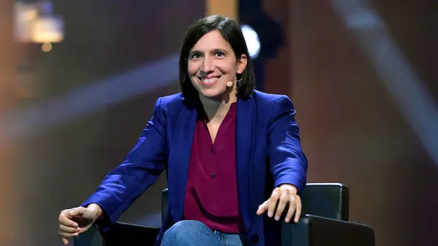 La segretaria del Partito Democratico Elly Schlein ospite dello ‘Sky TG24 Live In Roma’ presso le Corsie Sistine Roma, 08 ottobre 2024. ANSA/FABIO CIMAGLIA
