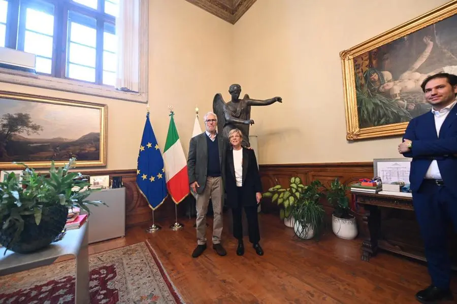 Il presidente del Coni Giovanni Malagò in Loggia