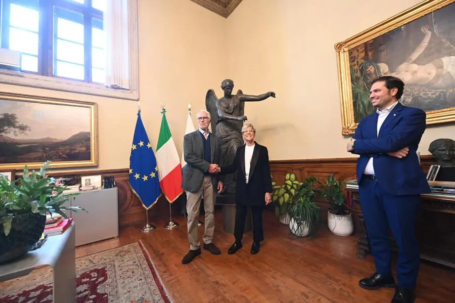 Il presidente del Coni Giovanni Malagò in Loggia