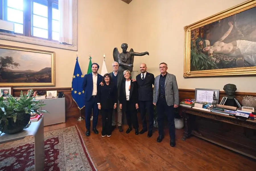 Il presidente del Coni Giovanni Malagò in Loggia