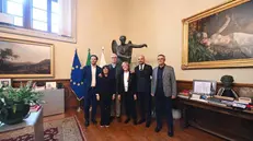 Il presidente del Coni Giovanni Malagò in Loggia