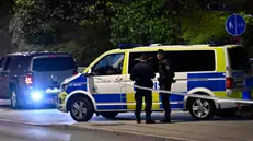 epa11636596 Police work outside the Israeli embassy in Stockholm, Sweden, 01 October 2024, after a suspected shooting near the embassy. According to the local TV4 Nyheterna media, a loud bang was heard near the Israeli embassy and police found a gun and an empty bullet casing. EPA/ANDERS WIKLUND SWEDEN OUT