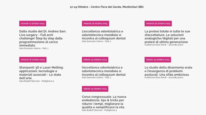 Il programma dell'evento