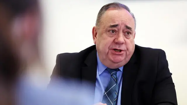 epa11391067 Former First Minister of Scotland and Alba Party leader Alex Salmond speaks to the media during a press conference in London, Britain, 05 June 2024. Salmond announced his Alba Party would compete for twenty seats in Scotland in the upcoming election on 04 July. EPA/ANDY RAIN