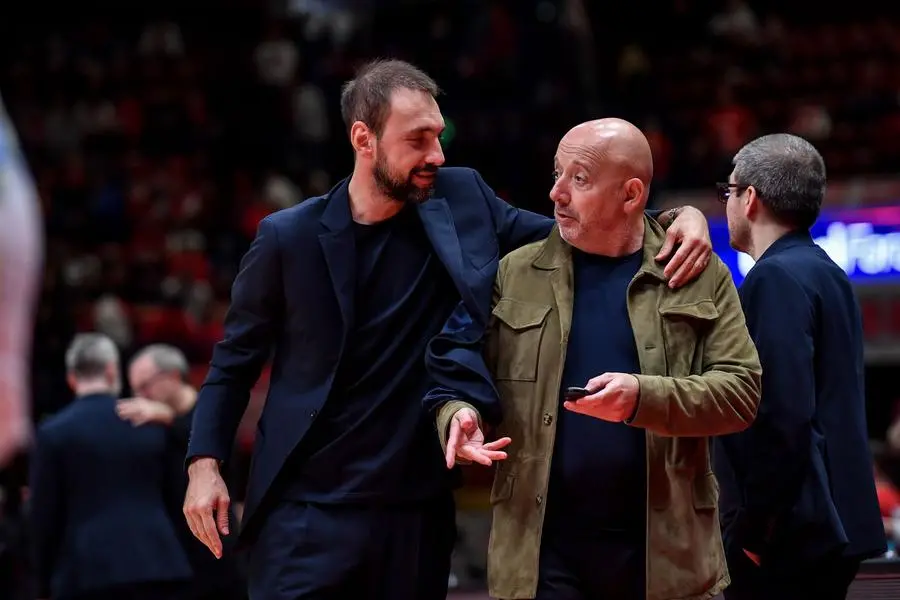 Mauro Ferrari, Giuseppe Poeta
EA7 Emporio Armani Olimpia Milano - Pallacanestro Germani Brescia
LBA Legabasket Serie A UnipolSAI 2024/2025
Milano, 13/10/2024
Foto ClaudioDegaspari // Ciamillo-Castoria