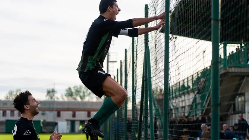 SPORT CALCIO PRIMA CATEGORIA UNITAS COCCAGLIO CHIARI  nella foto ESULTANZA GOL RAVAZZOLO 3-3  13-10-2024 pasquali@newreporter