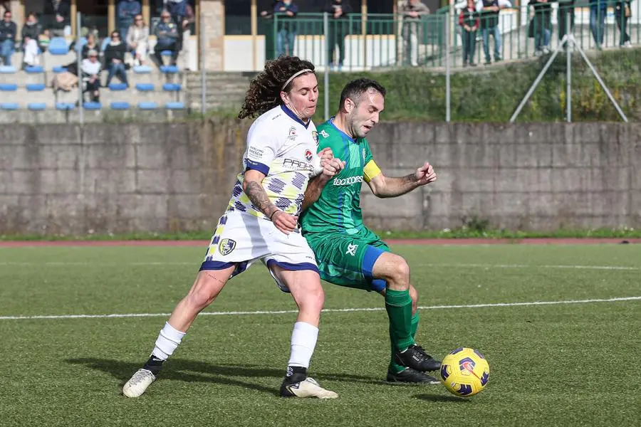 Sport Calcio Lodrino Promozione Lodrino Orsa Iseo nella foto  Archetti Martino e Salvi Giulio  13/10/2024@newreporter