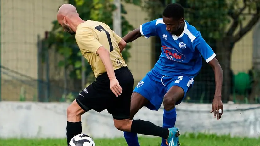 SPORT CALCIO SECONDA CATEGORIA REMEDELLO-GSR CASTELCOVATI NELLA FOTO CALDERA E DIALLO 13-10-2024 perteghella@newreporter