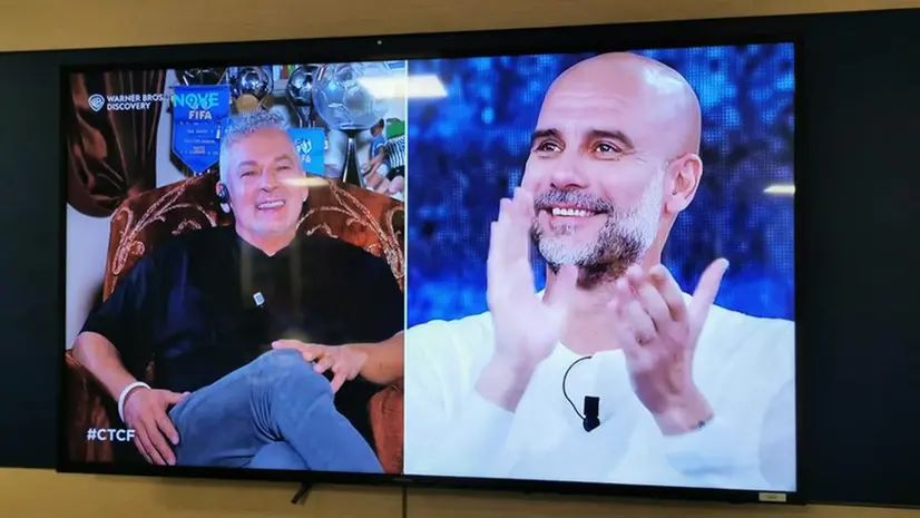 Roberto Baggio e Pep Guardiola a Che tempo che fa