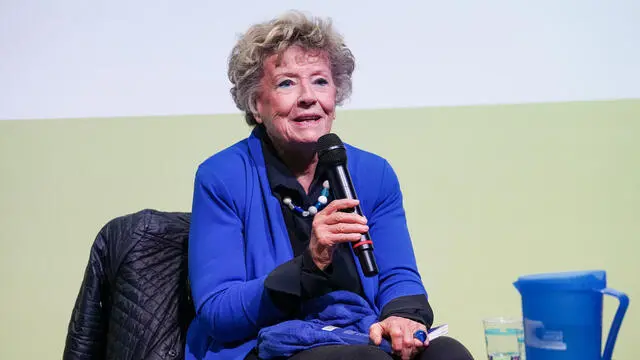 Dacia Maraini celebra i suoi 60 anni di attività al Salone internazionale del Libro di Torino, 20 maggio 2023 ANSA/JESSICA PASQUALON