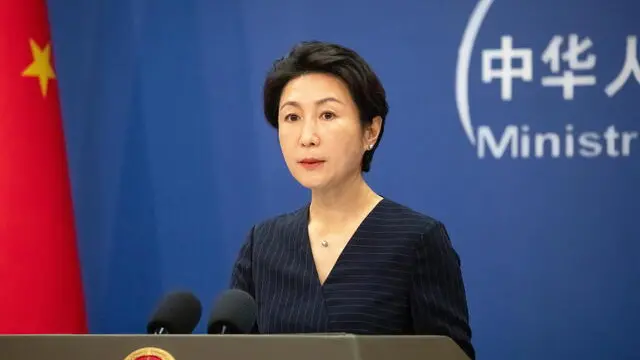 epa11657942 Chinese Foreign Ministry spokesperson Mao Ning speaks during a press conference at the ministry in Beijing, China, 14 October 2024. EPA/JESSICA LEE