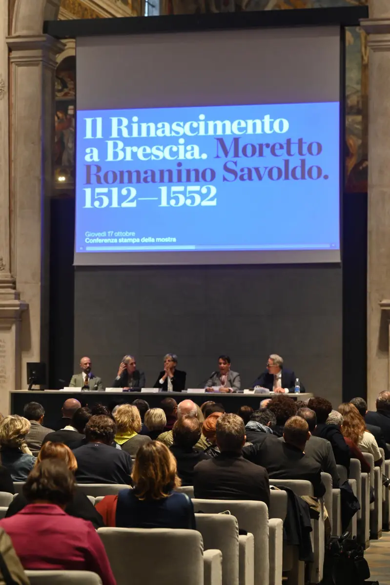 La presentazione alla stampa della mostra in Santa Giulia