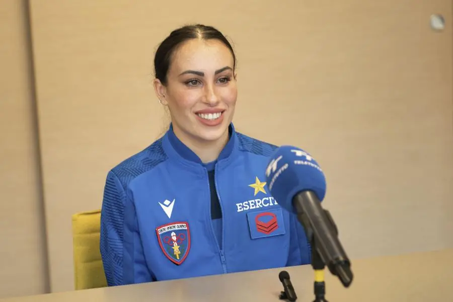 Vanessa Ferrari in redazione al Giornale di Brescia e nel tg di Teletutto