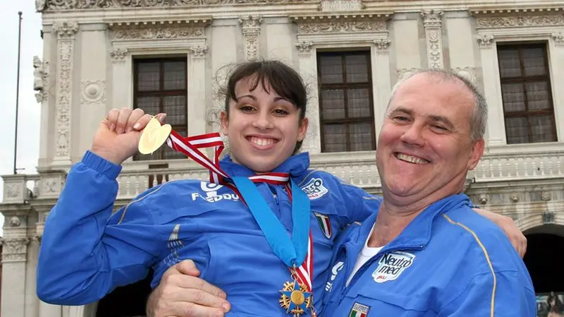 Ferrari con l'allenatore Casella © www.giornaledibrescia.it